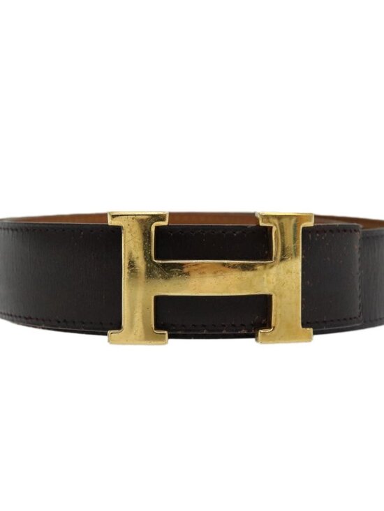 Hermes Accessories - HERMES Constance Belt Leather 35.4"" Dark Brown Auth am5720